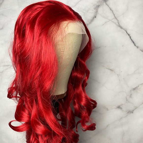 Red Curly Lace Wig - Picture 5 of 12